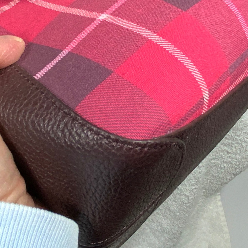 NWOT ♠️ Kate Spade Plaid Leila Medium Triple Compartment Shoulder Bag - Picture 12 of 14